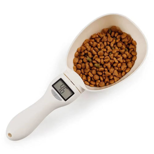 LCD Electronic Pet Food Scale – Precision Weighing Tool for Dogs & Cats with Digital Display & Measuring Spoon – Kitchen Feeding Scale