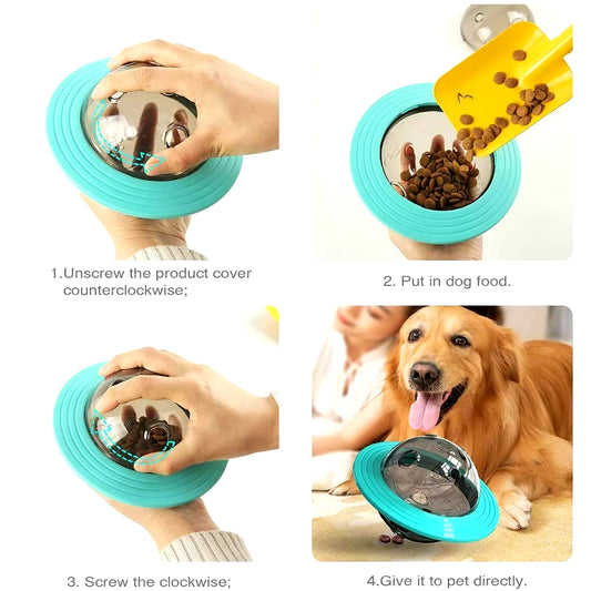 Interactive Pet Tumbler Treat Ball Feeder - Puzzle Food Dispenser for Dogs & Cats