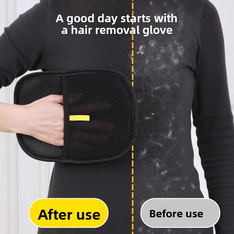 Pet Electrostatic Hair Removal Gloves Household Sofa Clothes Brush Two-Way Lint Gloves Hair Cleaning Brush