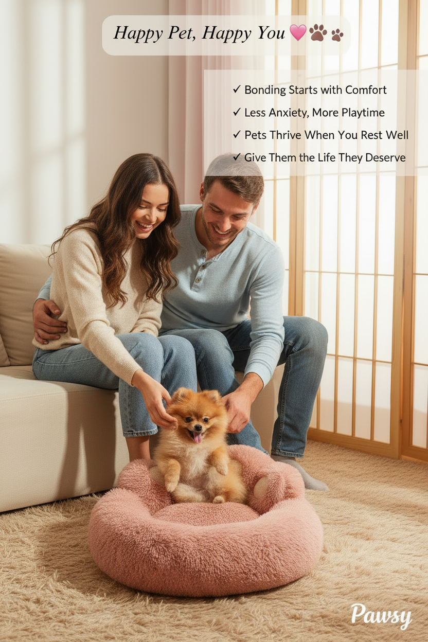 Happy Pomeranian with Pet Parents