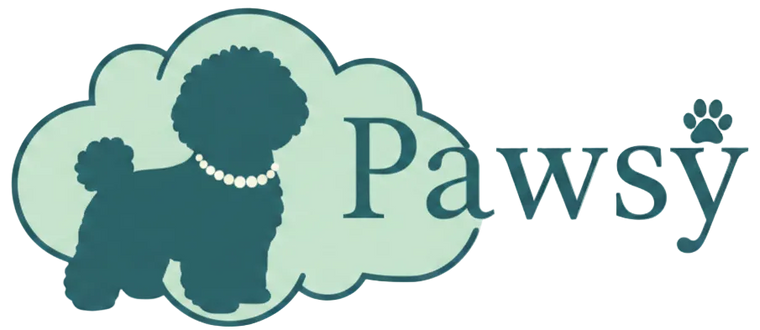 Pawsy Logo - Mint Cloud Teal Dog
